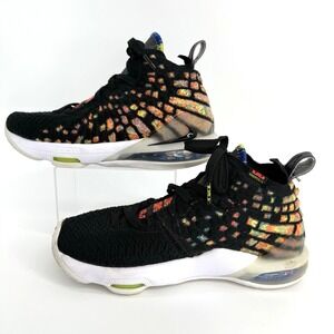 Nike LeBron 17 GS "James Gang" Black Multi Basketball Shoes Youth 5.5Y BQ5594-00